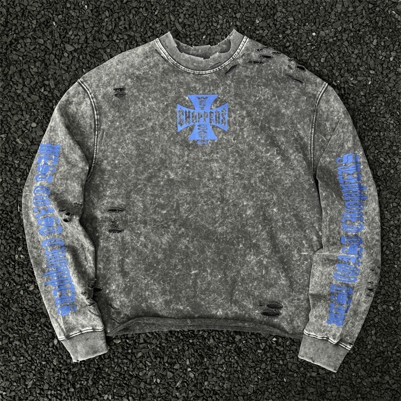 Yao Fashion Trend Vintage Streetwear Baggy Loose Y2k Graphics Print 100% Cotton Tops Pullover Sweatshirt For Men Unisex 250815CJ