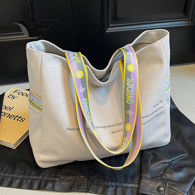 Feiyan Livraison gratuite nouveau sac de créateur 2025 Automne et hiver à la mode de style Lazy Sac pour femmes grande capacité Bag de toile déco