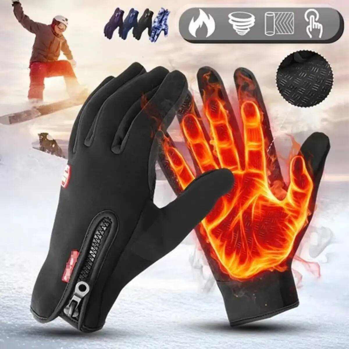 Écran tactile Cycling extérieur chaud Motorcycle de moto étanche Gants froids éoliennes Néce-glissement pour femmes Gant de ski d'hiver Ddmythur