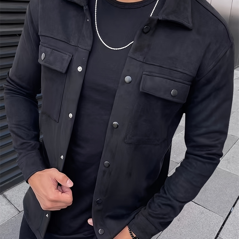 1pc 2024 Spring and Automne Casual Sports Mens Vêtements enleceau top le haut simple couleurs solides veste slimfit y250918