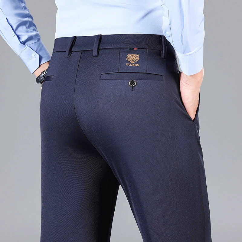 2025 Pantalons d'hiver d'hiver 2025 Men Baggy Straight Business High Work HEPPEDE BRODERIER Long Tableau formel Male Plus taille 250919