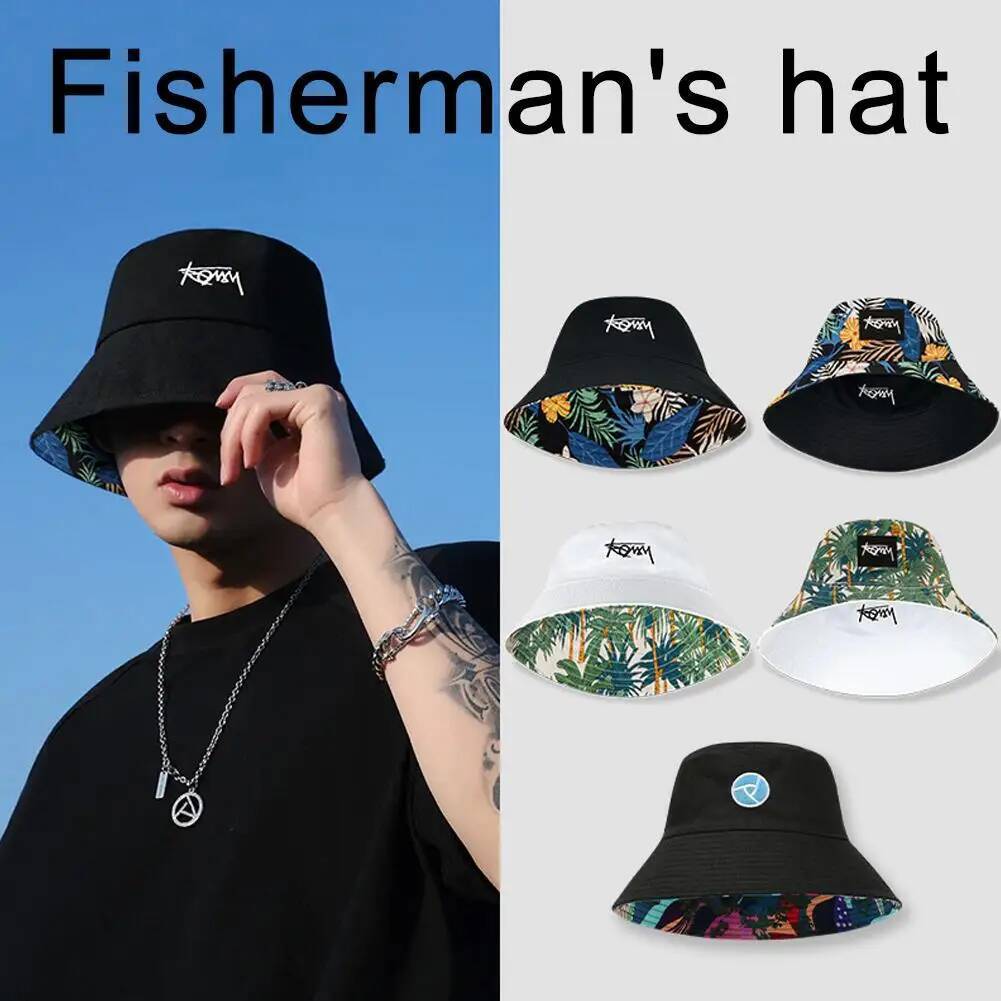Summer Big Head Letter Bucket For Men Women Korean Fisherman Reversible Hawaii Large Cap Sun Hat Plus Size Panama H7I9 ddmythur