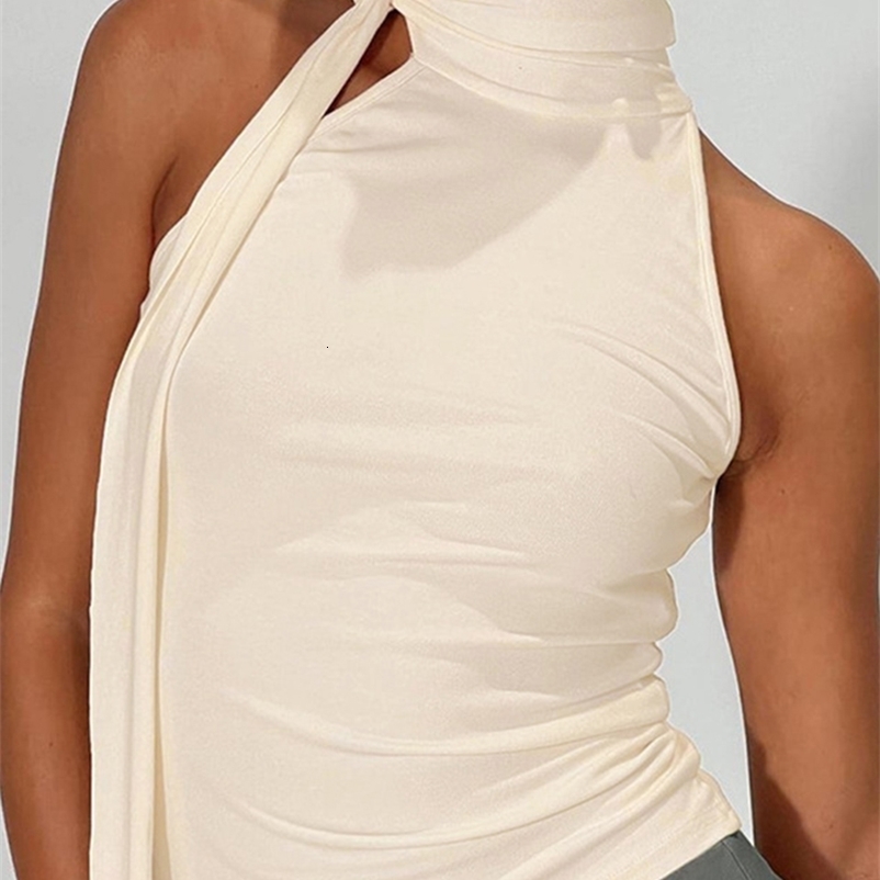 Womens Solid Halter Sleeveless Tank Top Bow Knot High Street Style Fashion Simple n Skinny y250918