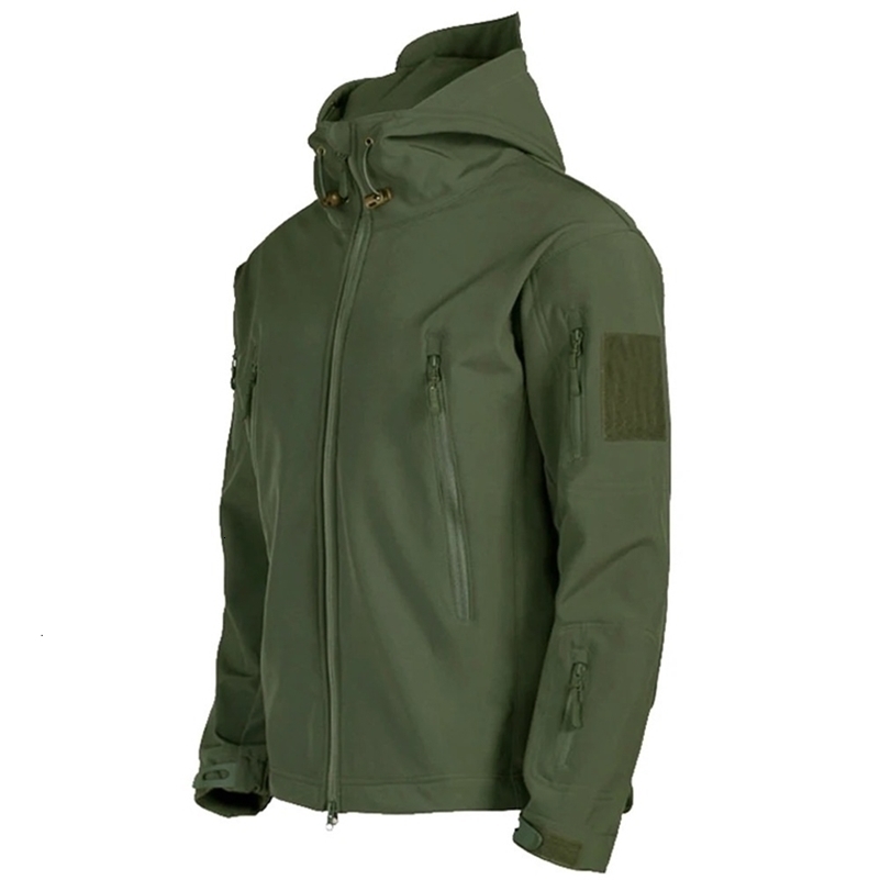 TRAF 2024 Fashionable Shark Skin Soft Shell Jacket Mens Tactical Windproof Waterproof Jacket Mens Jacket Hooded Jacket250918ww