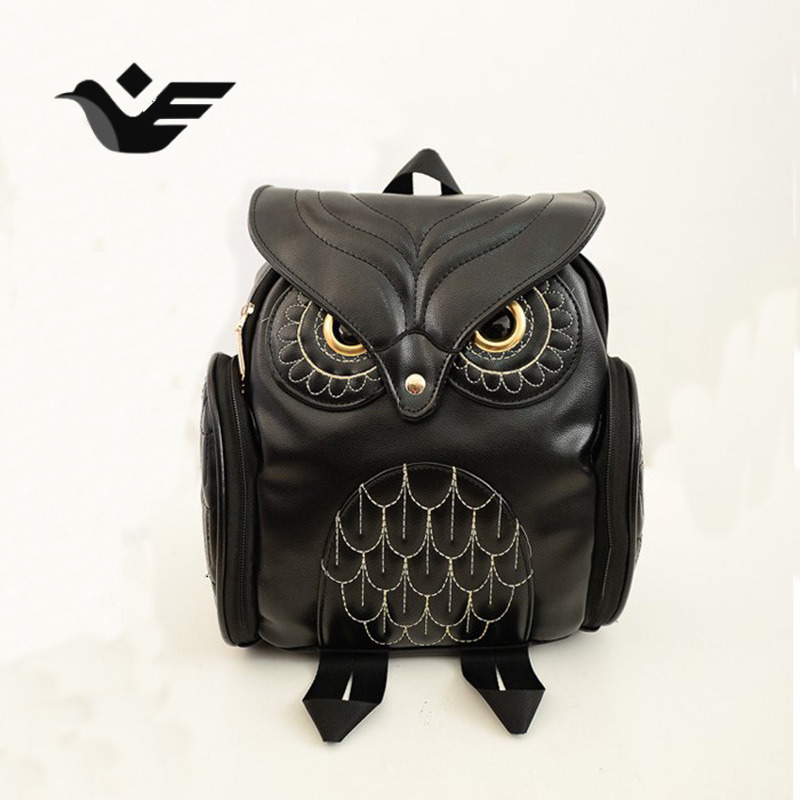 Feiyan Free Shipping New Designer Bag Owl Women's Backpack 2025PU Personalized Small Backpack Fashion Travel Bag Student Backpack Women's