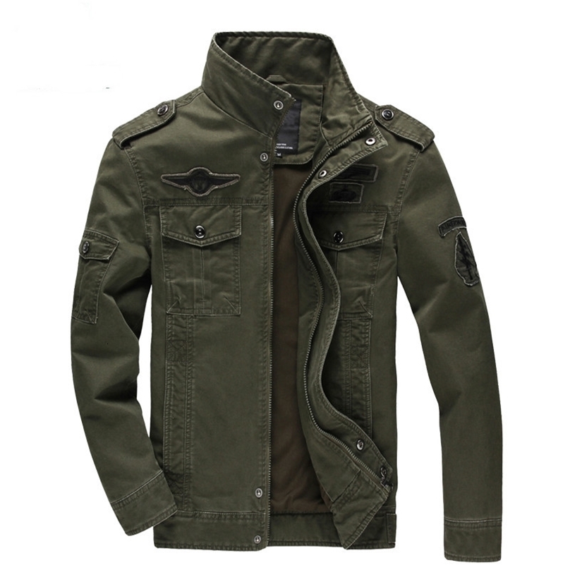 Casual Army Military Jacket Men Plus Size M6XL Jaqueta masculina Air force one Spring Autumn Cargo Mens Jackets Coat250918