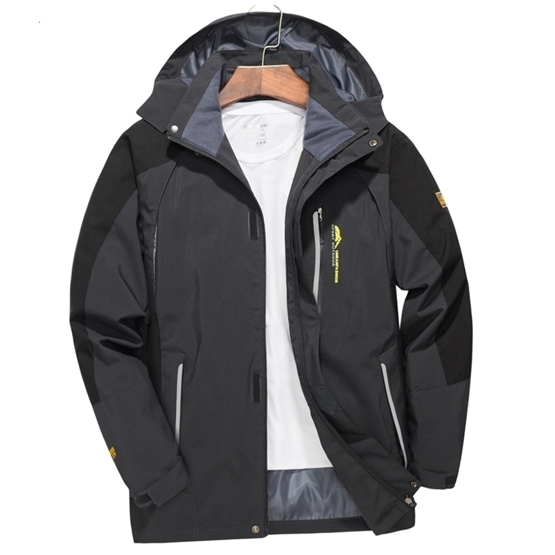 Veste de randonnée étanche pour hommes de grande taille de vent de vent de vent, chasse à la chasse au manteau de pêche à la randonnée masculine