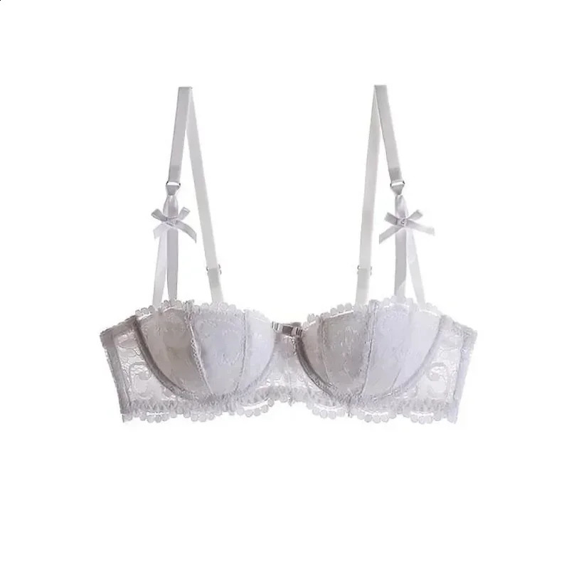 Women Bras Sexy Lace Half Cup Push Up French Style Lingerie Soft Deep V Top Breathable Back Closure Thin Bralette Sexy Bra 250919