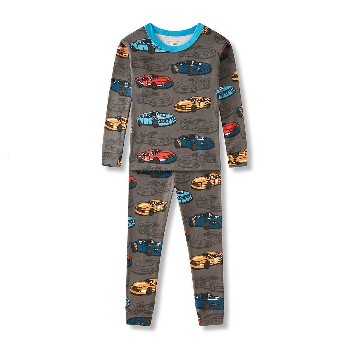 Garçons partout pyjamas de voiture 28 ans en coton respirant en coton ensemble pour homeaireat à manches longues confortables