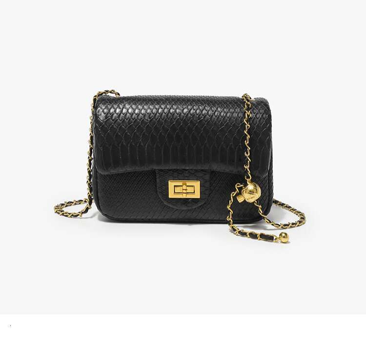 Bohao Pu Women's 2024 Nouvelle chaîne de motifs de serpent crossbody petit sac d'épaule à parfum