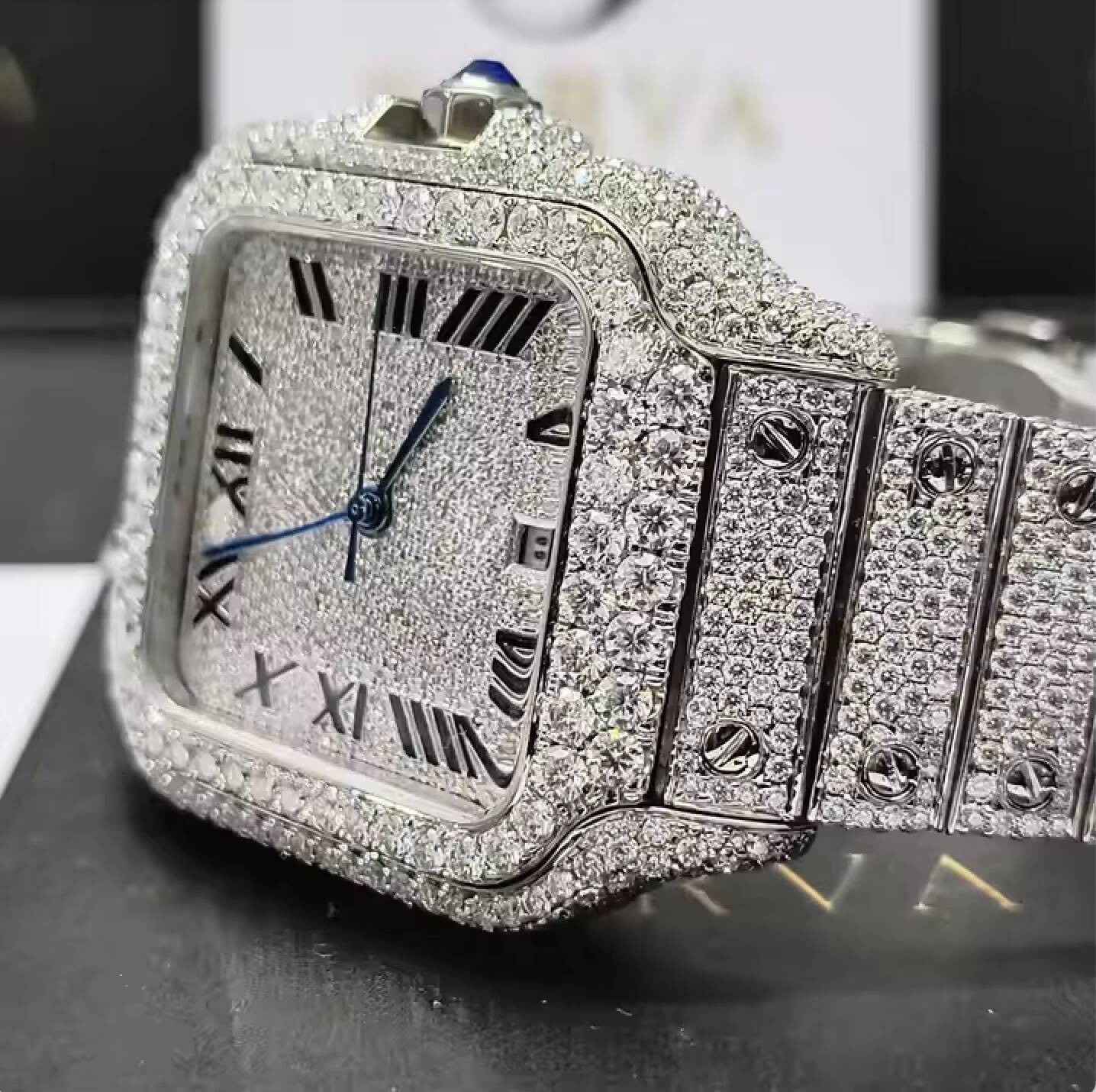 Blingbling Vvs Moissanite Watch 2024 Hip Hop Top Brand Iced Out Watches Pass Dia Tester Wristwatch for Men and women