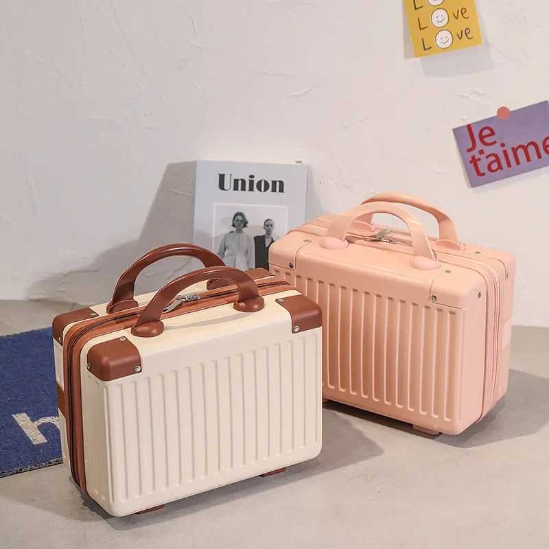14inch Makeup Cases Carryon Hand Suitcase Cosmetic Bag Small Cabin Travel Mini Carrier Suitcase Storage Box Luggage for Women W250920-image-1076022649