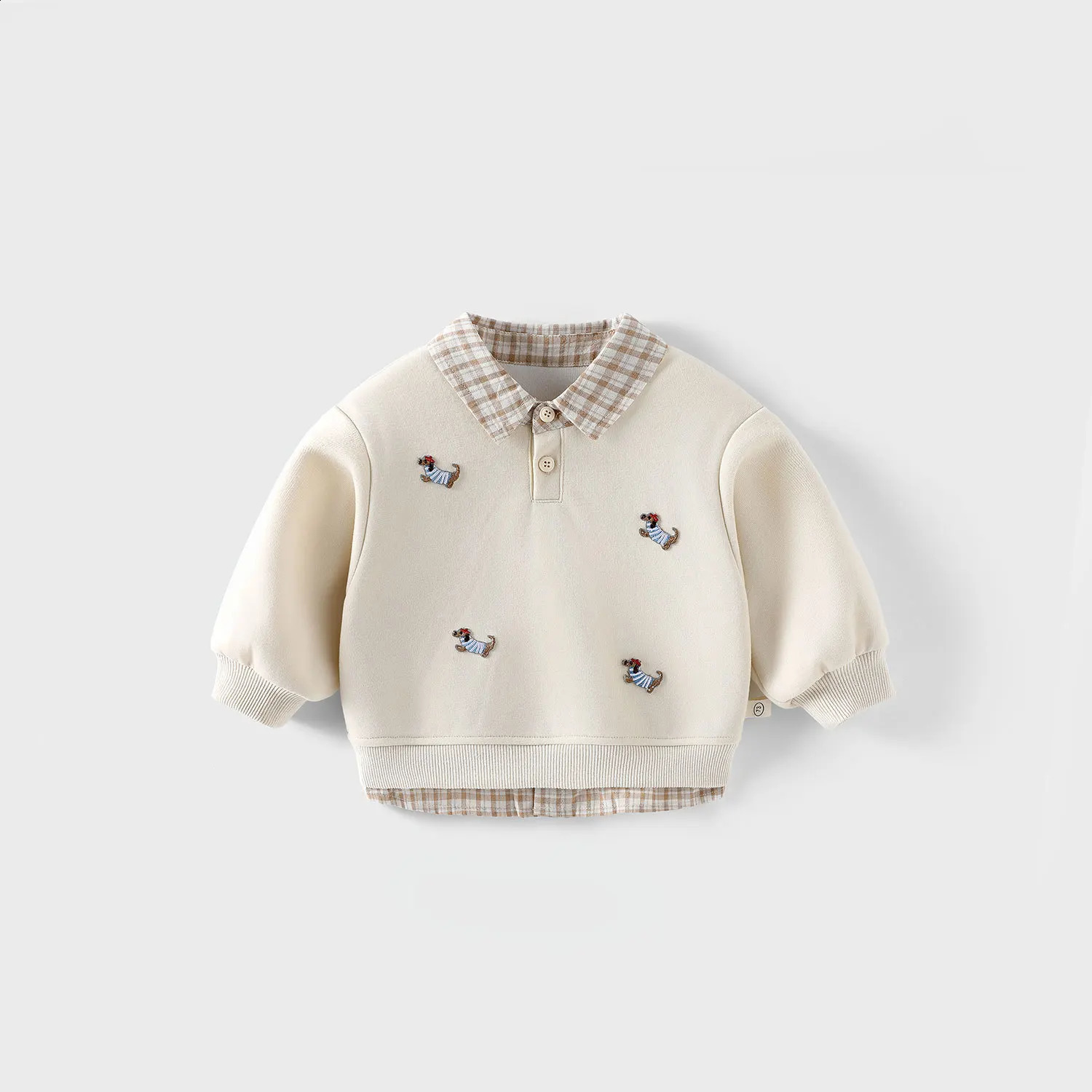 Pull d'étiquette pour enfants 2025 Automne Boys Cartoon Fottinging Shirt Baby Girls Twopiece Pullover Tops 250920