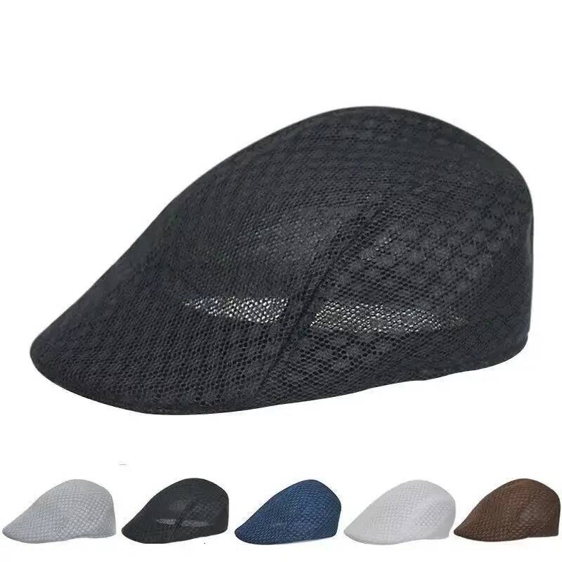 Spring Summer Men Mesh beret Hats Breathable Berets Caps for Women Touring Cap Unisex Outdoor Sport Sun hat ddmythur
