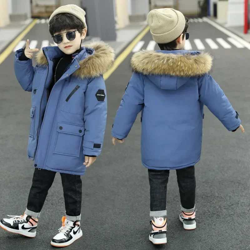Boys Coat Kids Thicken Warm Outerwear 3 To 14 Yrs Childrens Clothing 2023 Winter Teenagers Down Jacket Korean Style Windbreaker X250920
