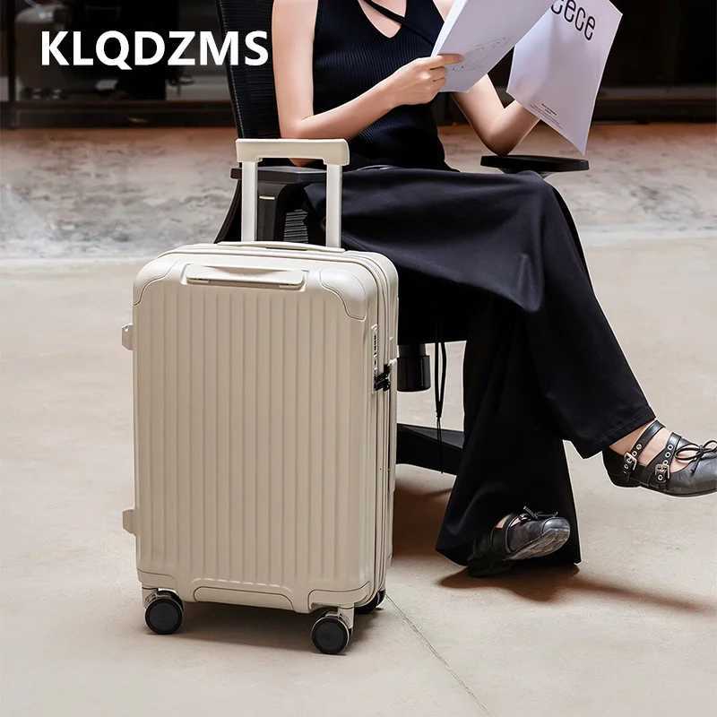 KLQDZMS Luggage 202428 Inch High Quality Mens Large Capacity Trolley Case ABS PC Boarding Box Handheld Travel Suitcase W250920-image-1076034043