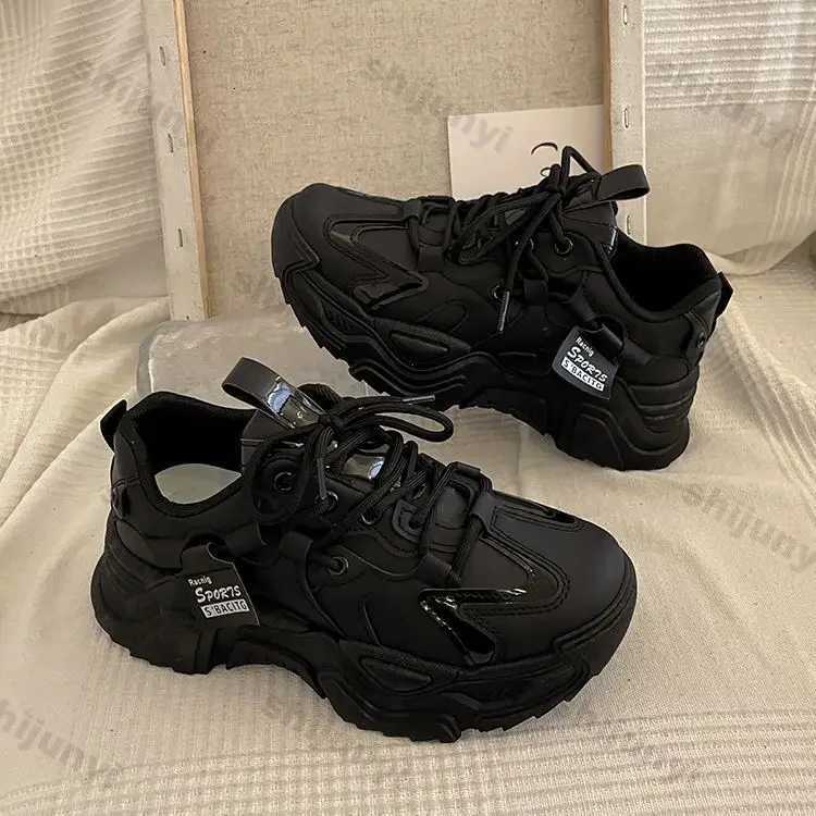 Casual Platform Sneakers for Women Spring Autumn New Chunky Platform Women Sports Shoes Fashion Thick Bottom PU Leather Sneakers W250920