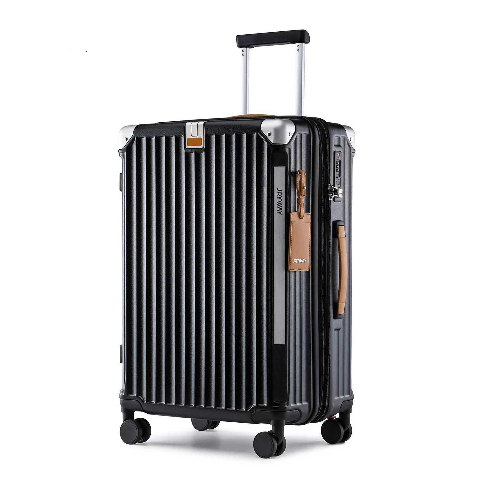 Joyway 20in Carry On Luggage with Cup Holder and USB Port 25 Expandable Capacity Smart Suitcase with Anti Slip Wheels W250920-image-1076022455