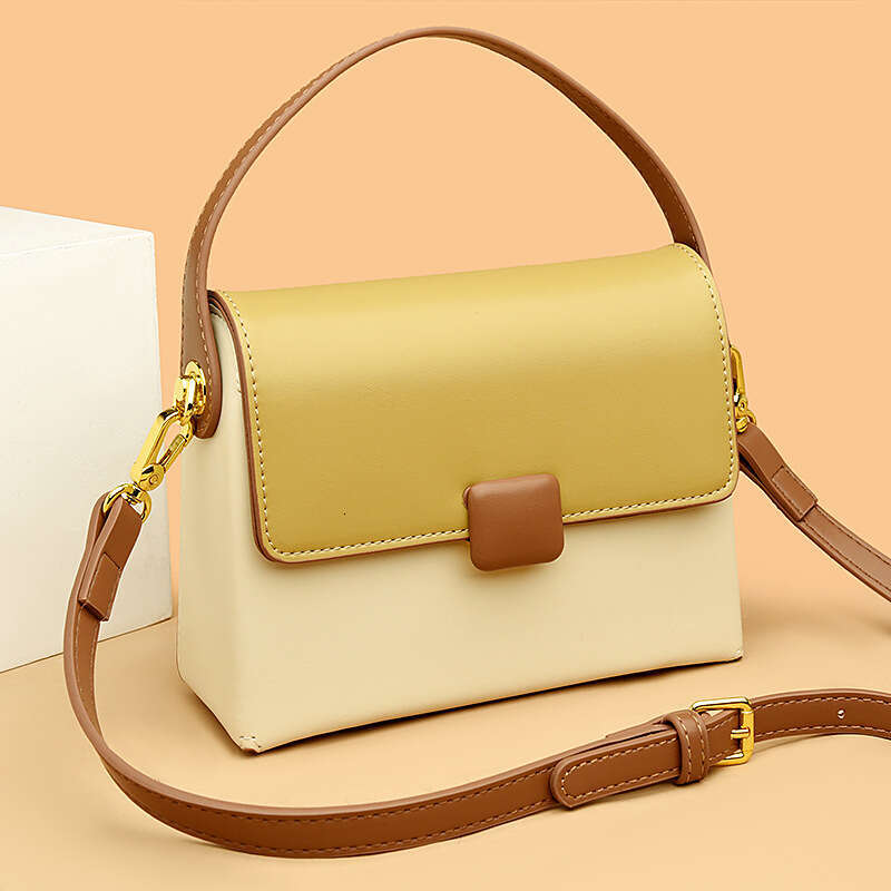 Bags 2023 New Genuine Leather Crossbody Women's Versatile Shoulder Fashion Handbag Mini Square Bag