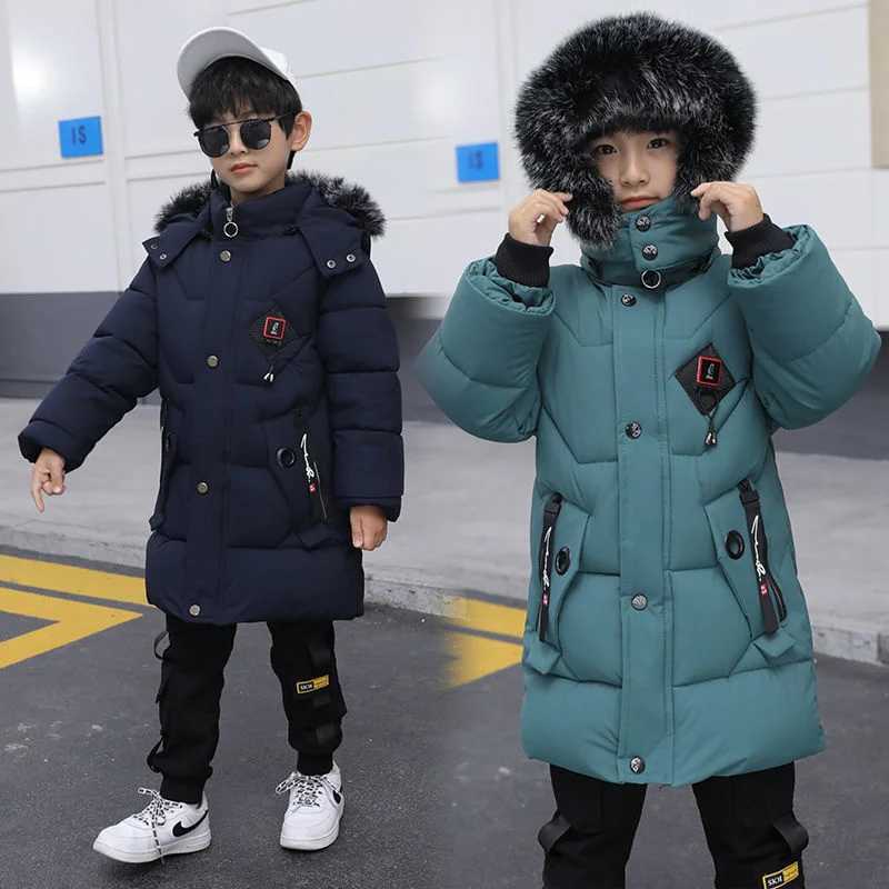 2023 Children Warm Clothing toddler boy Clothes Teen Down Cotton Padded Winter Jackets Hooded Coat Thicken Outerwear Kids Parka X250920