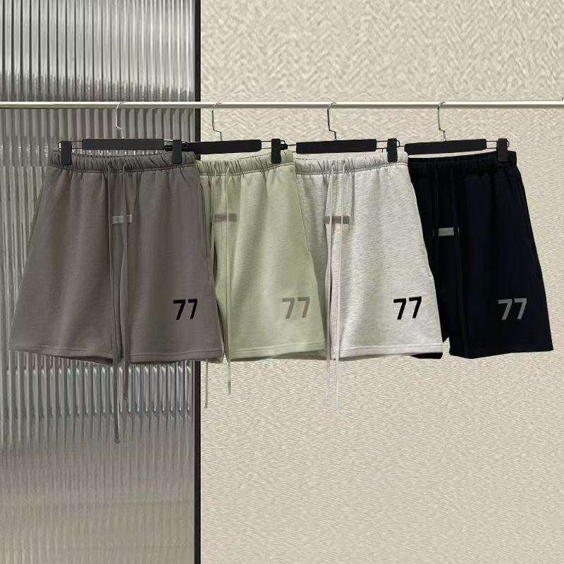 2025 New Hommes Shorts 5A Shorts de créateurs Coton Détendez-vous en vrac Letter Longueur Shorts Man Vêtements d'été Shorts décontractés 25