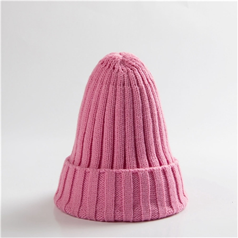 Knitted Solid Edge Curl Colored Woolen Mens and Womens Ear Protection Warm Fitting Hood Autumn Winter Hat Trend y250919