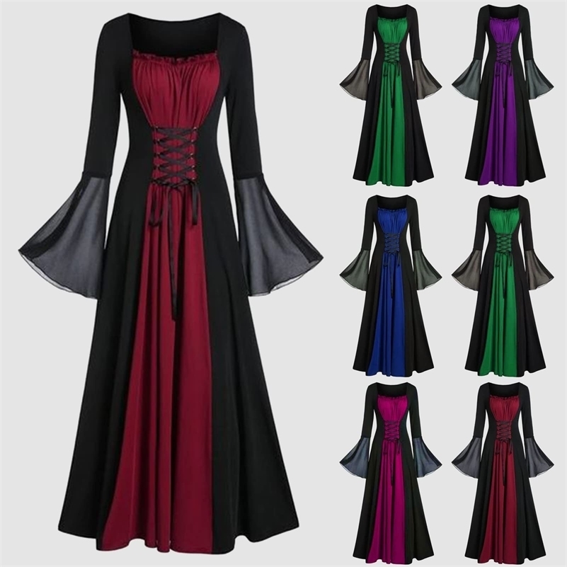 Halloween Robe de la Renaissance médiévale pour femmes Cosplay Cosplay Pirate Costume Witch Carnival Dress Up Party 2025250920