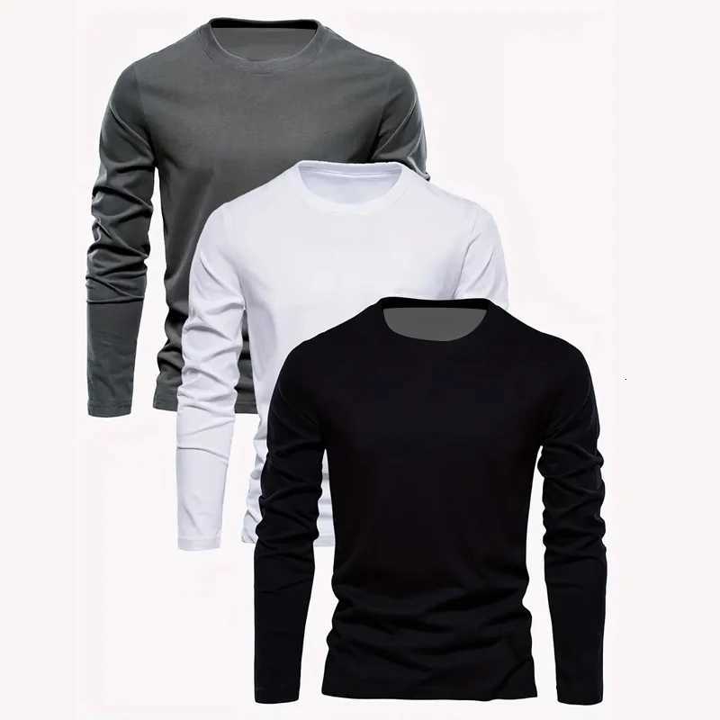 Spring and Autumn Mens Long Sleeve Tshirt Mens Basic Round Neck Top Tshirt Shot Suitable for Sports and Leisure WearXJ250920