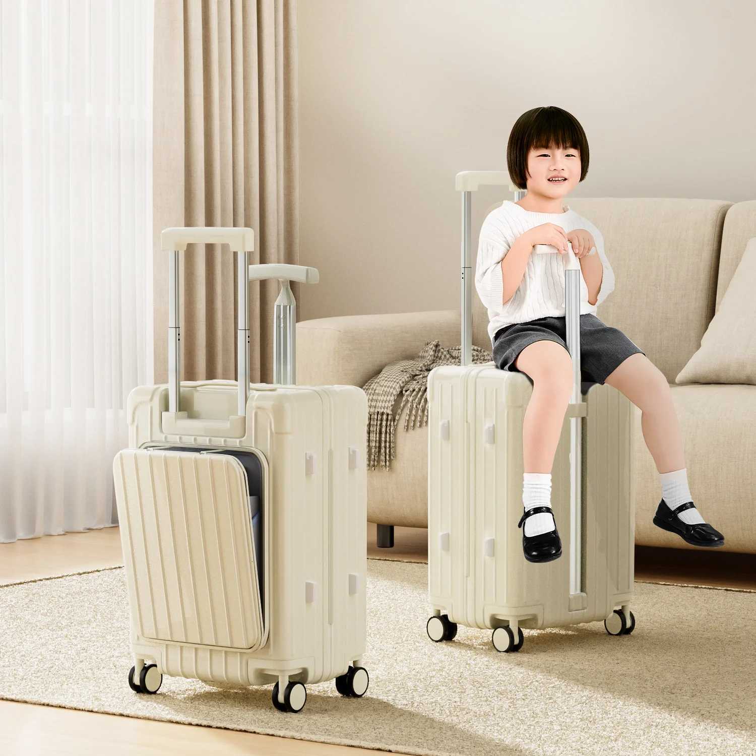 20Inch Kids Stroller Travel Suitcase Sitting Multifunction Waterproof and Wear Resistant Trunk 24inch Suitcase 26inch Luggage W250920-image-1076020433