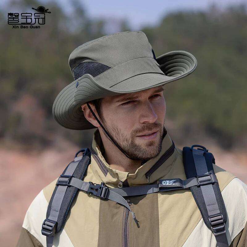 Spring summer sunshade Ladies outdoor fishing Mountaineering fisherman Breathable large brim sun hat ddmythur