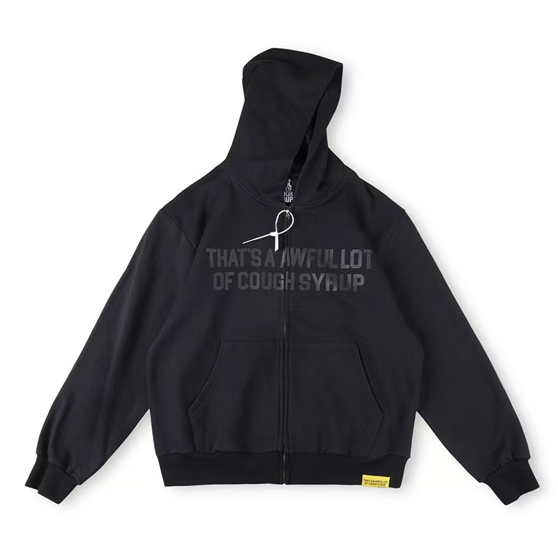 Designer Sweatshirts That's A Designer AWFUL LOT OF COUGH SYRUP Hoodie Zip Up Men Autumn Winter Fashion Hooded Pullover Sport Jacket Mens Hoodi