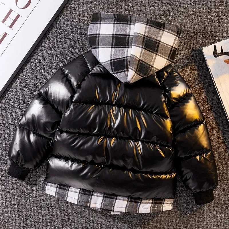 Childrens Padded Jacket New Boys Down Padded Jacket Kids Winter Hooded Jacket Teenage Boys Thick Coat X250920