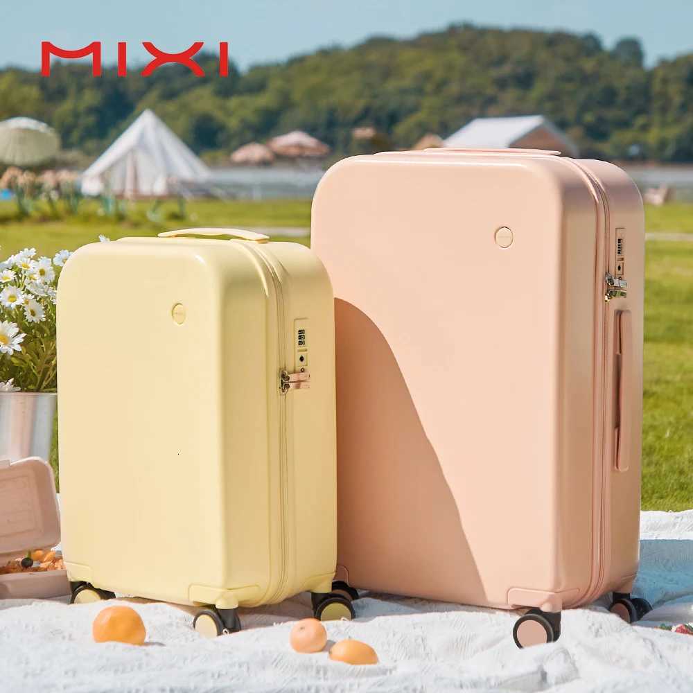 Mixi Puristic Design Travel Luggage Rolling Wheel Hardside Women Suitcase Men Trolley Case 16 20 Carry OnBig 22 24 26 28 Inch W250920-image-1076022619