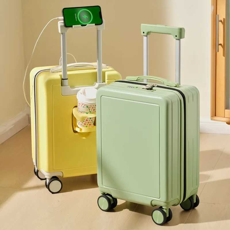 New Children Cabin Travel Suitcase 16 Inch Luggage Lightweight 203044cm Rechargeable Small Trolley Case W250920-image-1076019982