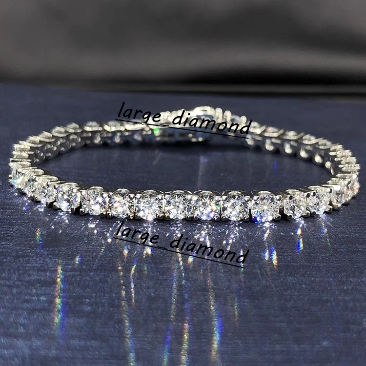 Factory Wholesale 2mm Tennis Bracelet 925 Sterling Silver VVS Moissanite Diamond Tennis Chain Bracelet With GRA Certificate