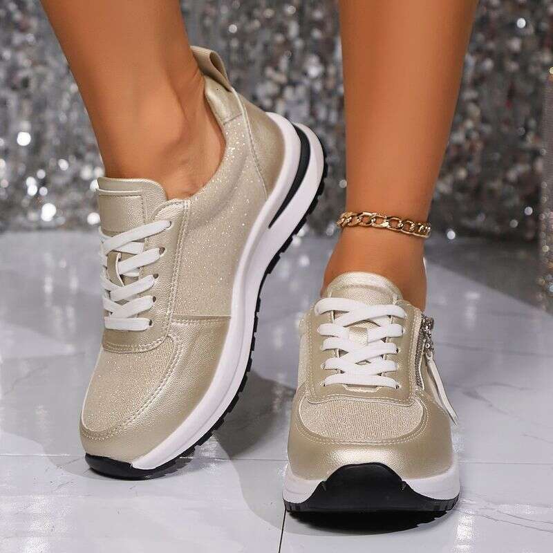 Nouveau coin de mode talon épais de fond décontracté sportiels single chaussures single 43 grande taille