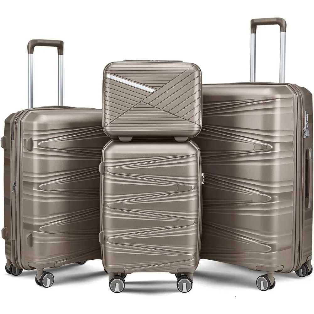Luggage Set 4 Piece with Spinner Wheel TSA Approved Expandable Hardshell Suitcase Lightweight Travel Family Set for Men and Wo W250920-image-1076022132