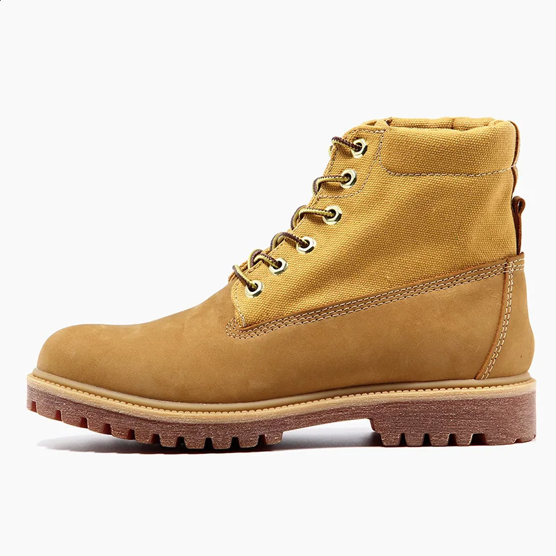 American rétro Men Boots de moto authentique en cuir authentique chaussures de travail à la main