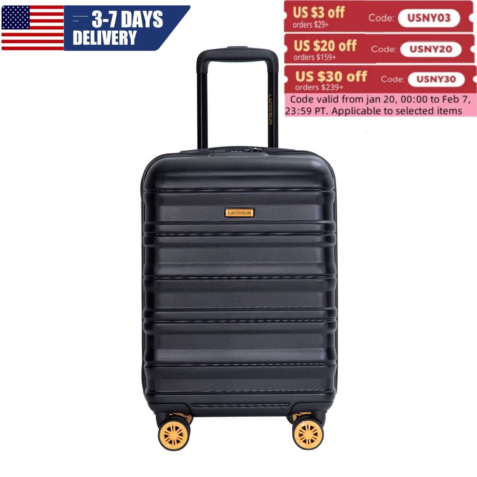 Travehouse Hardshell Carry On Luggage Airline Approved 185 Small Suitcase With Spinner Double Wheels and Lock W250920-image-1076034214
