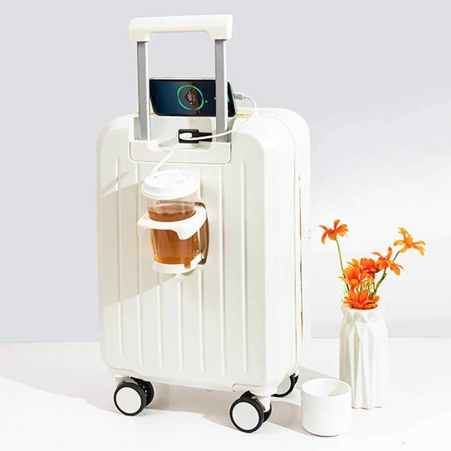 Small fresh luggage lightweight travel multifunctional luggage solid color student suitcase silent universal luggage and bag W250920-image-1076022471