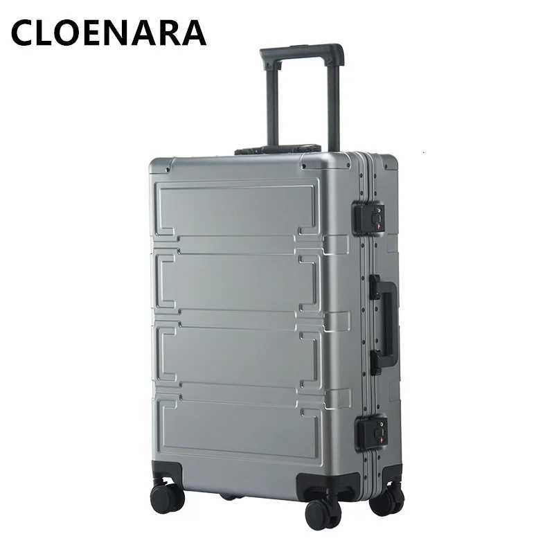 COLENARA Highquality Suitcase Mens Full Aluminum Magnesium Alloy Trolley Case 202428 Inch Womens Lightweight Luggage W250920-image-1076021907