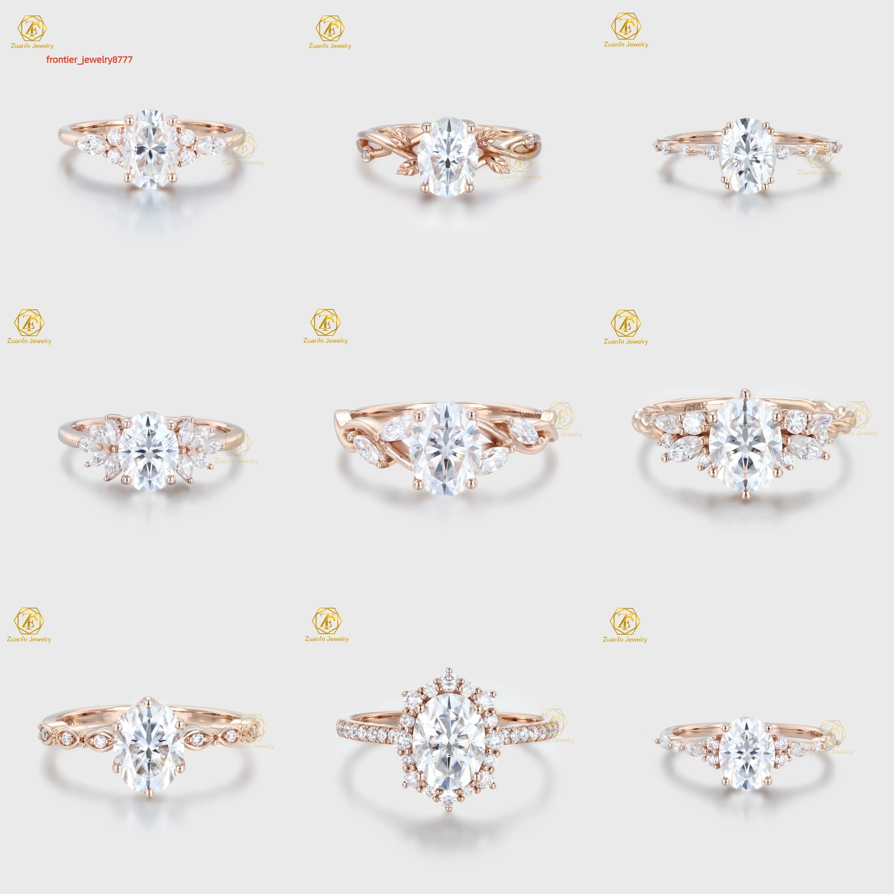 Custom for Igi HPHT Lab Grown Diamond Wedding Engagement Ring 10K 14k 18k Solid Gold White Gold Jewelry for Women