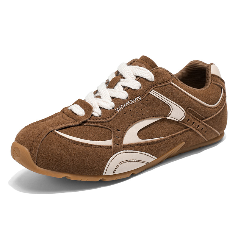 Designer Shoes Vintage Beige Brown Suede Sneakers Mens Shoes Fashion Spring and Fall Durable Non-Slip Sole Outdoor Trainers Size 39-44