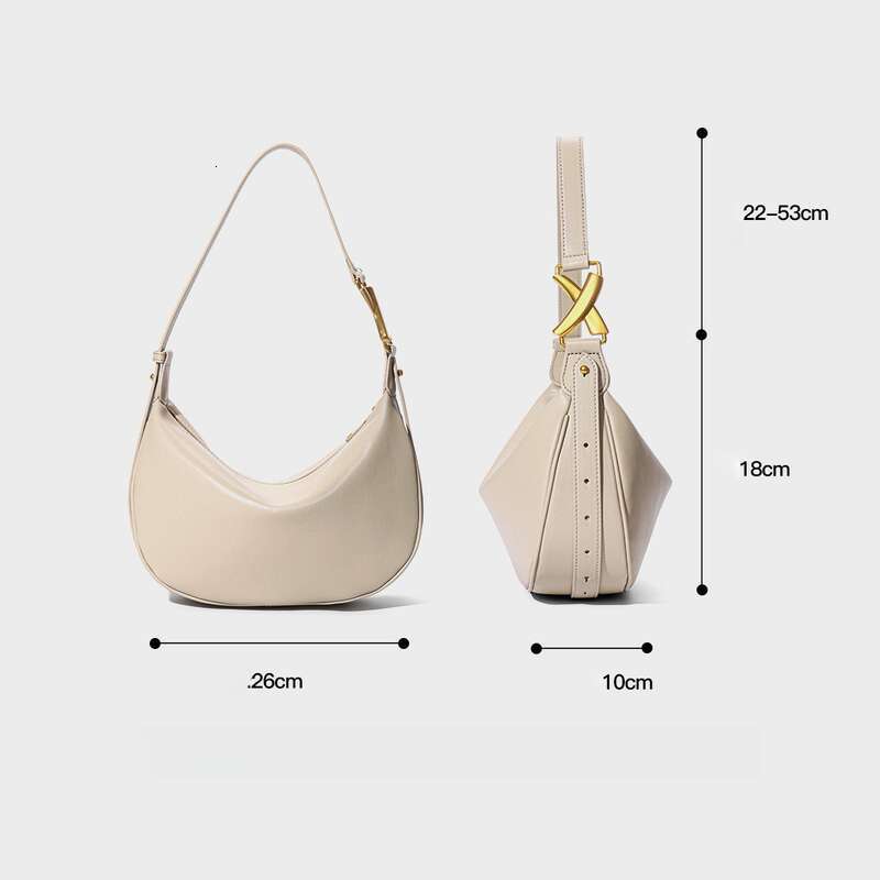 Genuine Leather Niche Designer High-End Armpit Down Month Spring New French Style Multifunctional Ladies Shoulder Bag Fashionable Hundred