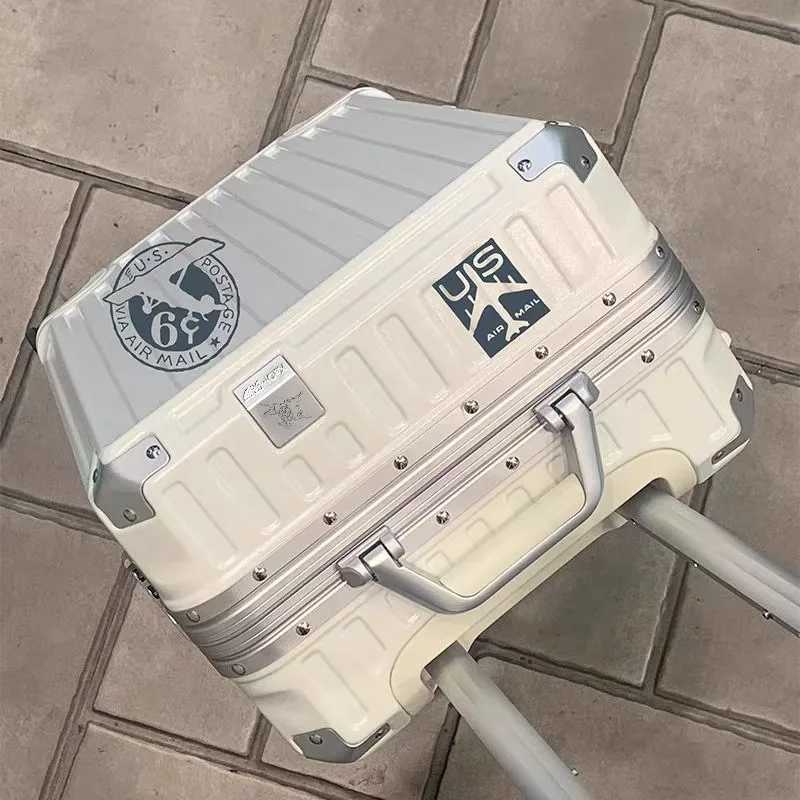 Luggage Sturdy Aluminum Frame Suitcase Boarding Case 202224262830 inch Male and Female Students Trolley Travel Suitcase W250920-image-1076021824