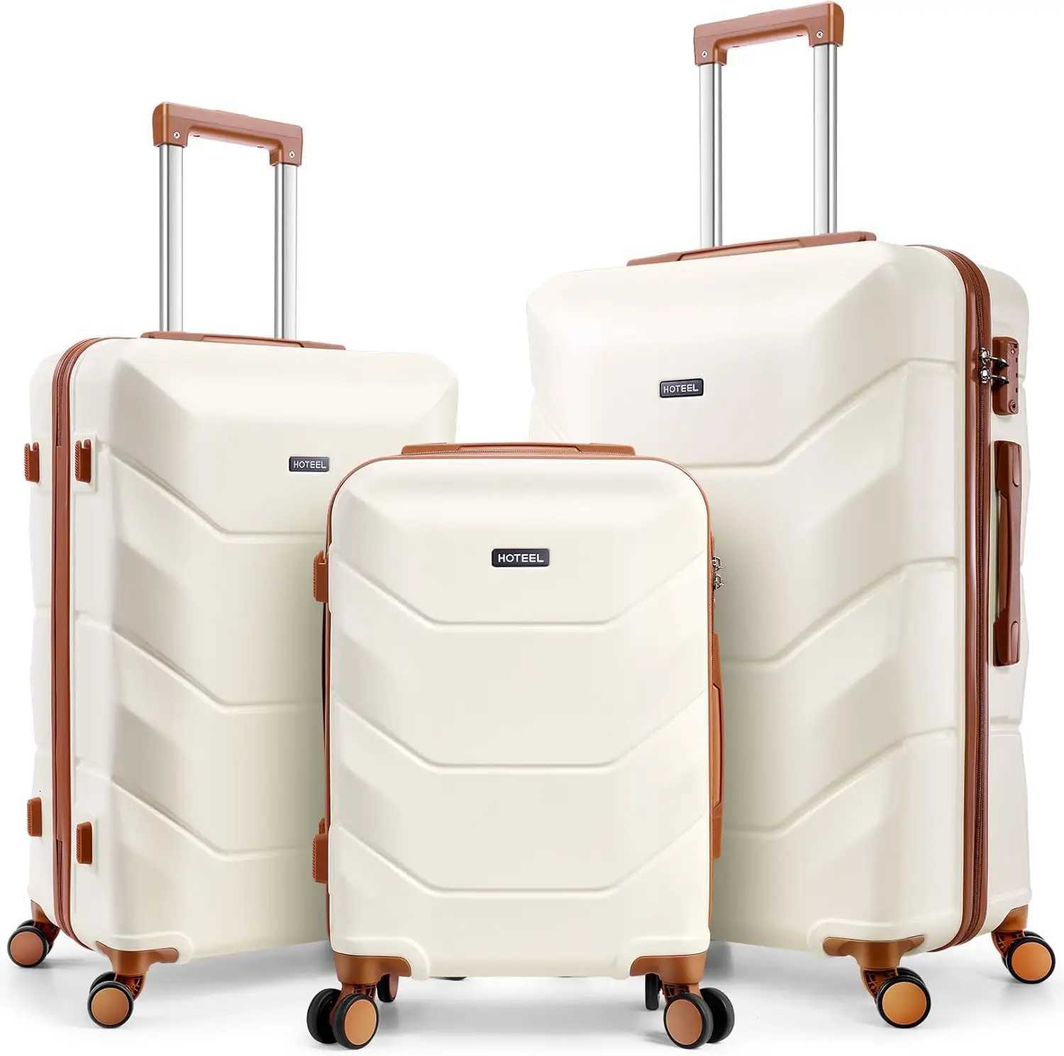 3 Piece Luggage Set ABS Hardshell Suitcase With Spinner Wheels TSA Lock Travel Carry On Luggages For Business 202428 Inch W250920-image-1076034207