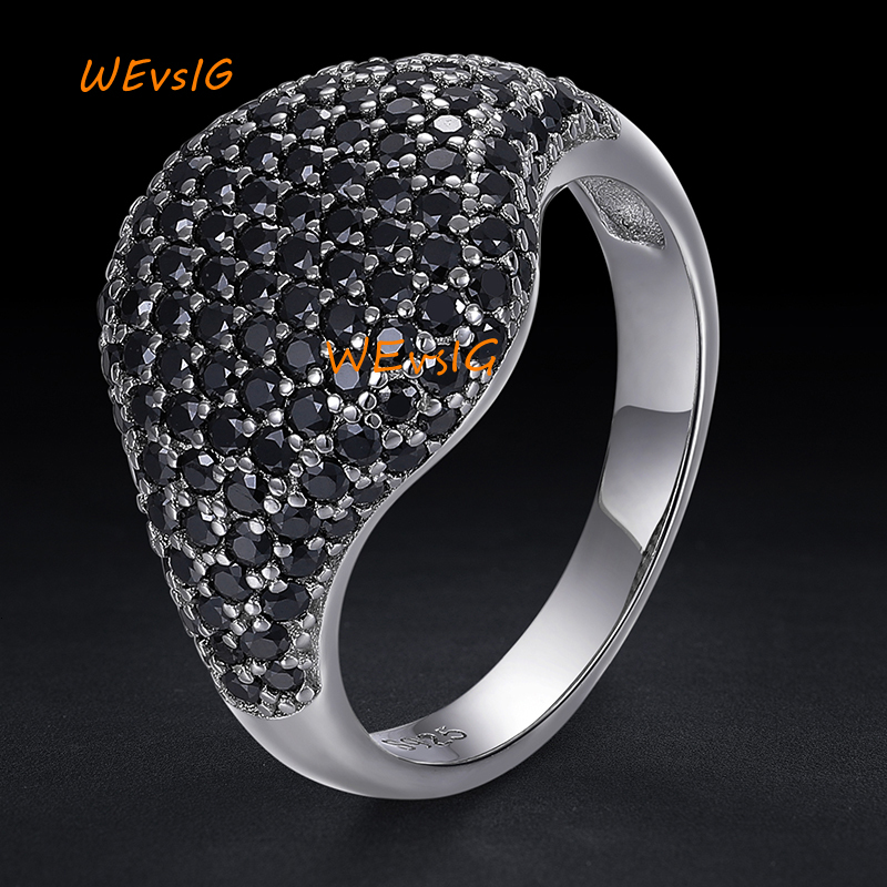 Pass Diamond Tester Black Vvs Moissanite Iced Out Engagement Gemstone Anneau 925 STERLING Men Men Women Hip Hop Jewelry Hing