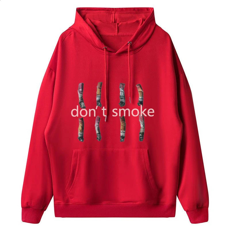 Y2K Grey Sports Sweat à capuche rétro Smoke Print Pull Men de femmes Vintage Classic Hip Hop Streetwear Veste lâche 250919