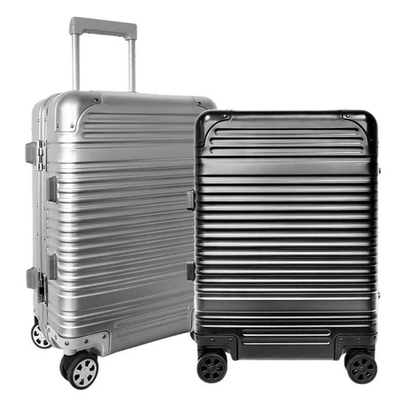 21 Inch Business Carryon Suitcase 100 Aluminum Silent Spinner Wheels TSA Lock Lightweight Luggage for Travel W250920-image-1076019920