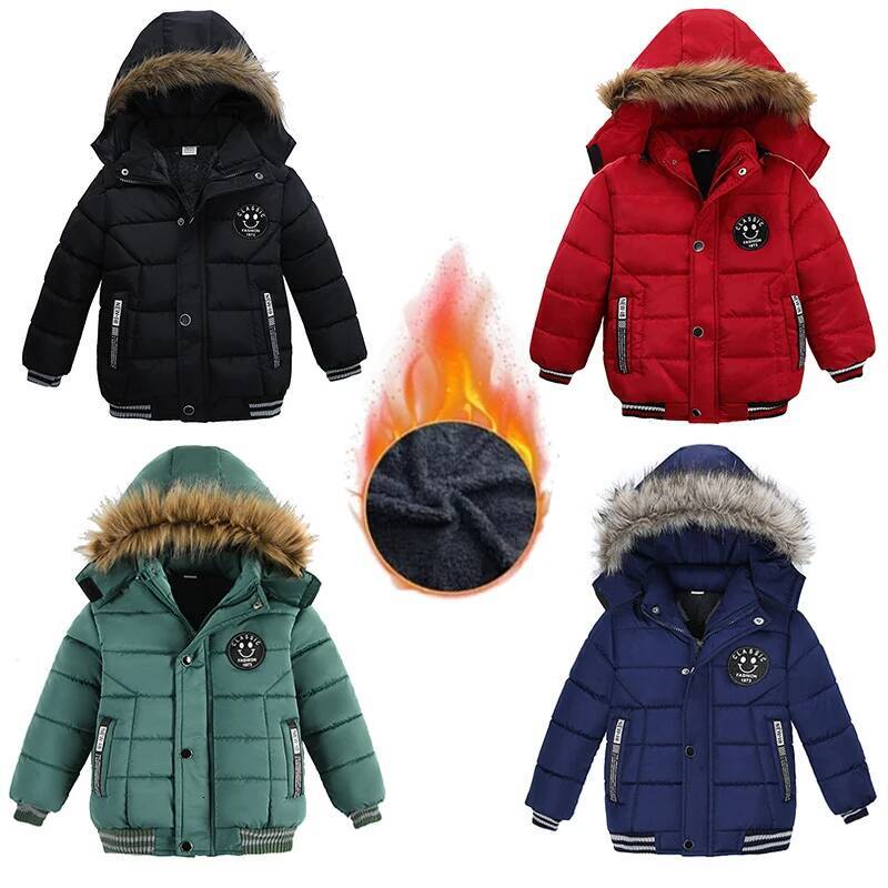 2 3 4 5 6 ans Hiver Baby Boys Jacket Classic Keep Warm Fashion Girls Filles manèges Hooded Zipper Swear Anniversaire Gift Kids Vêtements Ddmyshoe